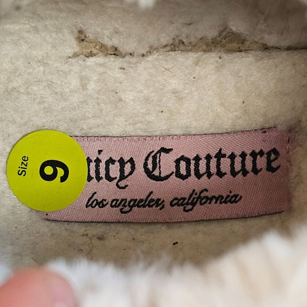 Juicy Couture Kerri Booties Womens 9 Tan Faux Suede Shearling Lined Ankle Boots - Picture 5 of 12